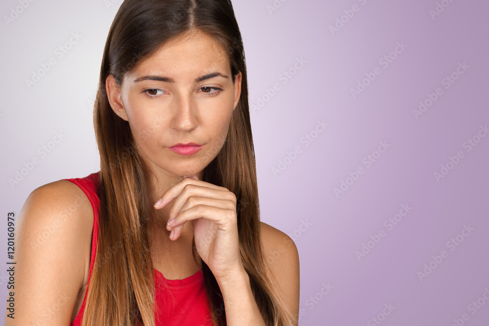 closeup emotional portrait sad woman closeup emotional portrait sad woman