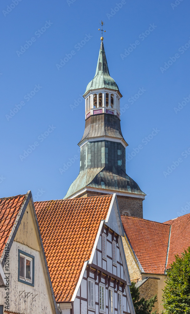 Tower of the St. Sylvester church in Quakenbruck
