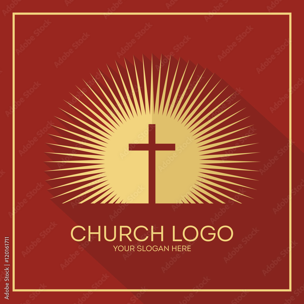 Church logo. Christian symbols. The greatness and the glory of Jesus Christ.