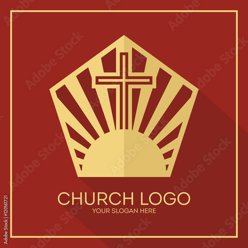 Church logo. Christian symbols. The greatness and the glory of Jesus Christ.
