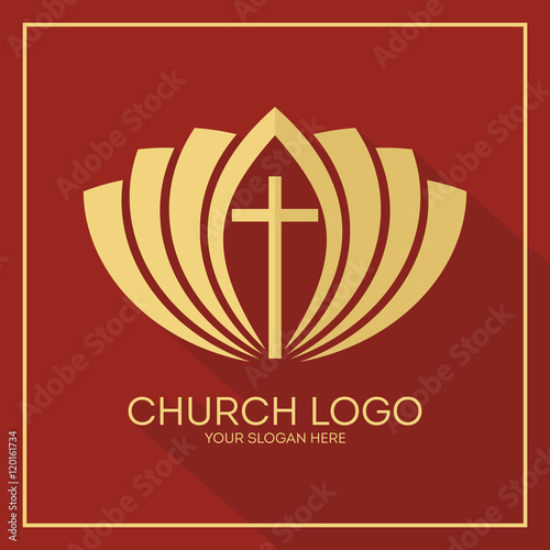 Church logo. Christian symbols. The greatness and the glory of Jesus Christ.