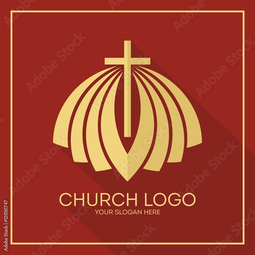 Church logo. Christian symbols. The greatness and the glory of Jesus Christ.