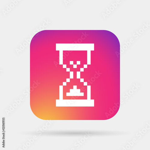 Pixel clock cursor icon