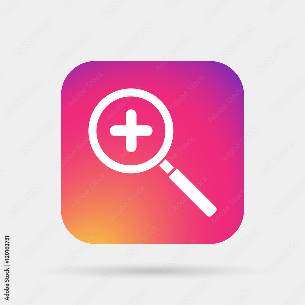 Fototapeta premium icon magnify plus