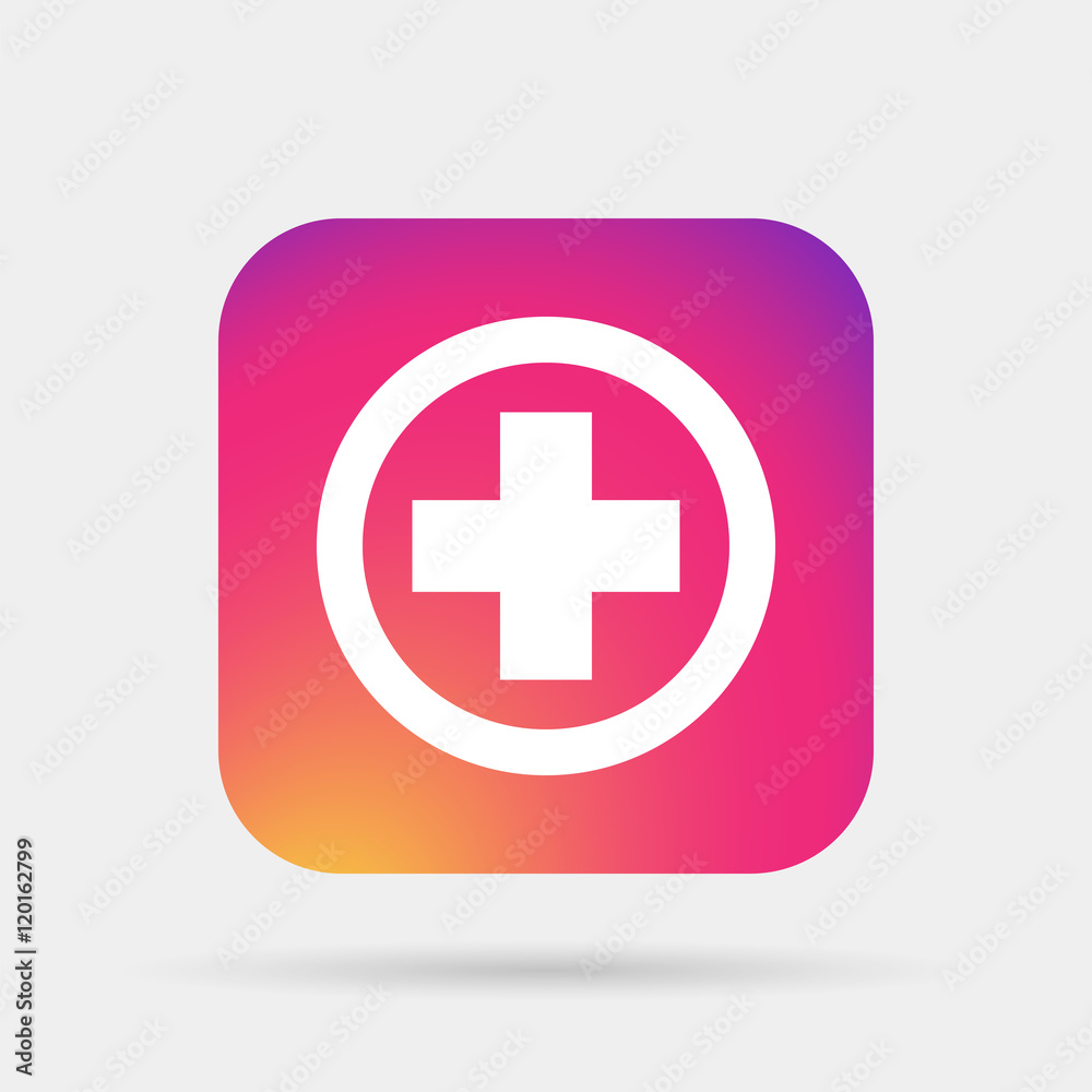 Fototapeta premium icon medical in round