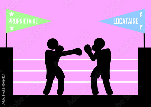 Propriétaire contre Locataire; icon; 