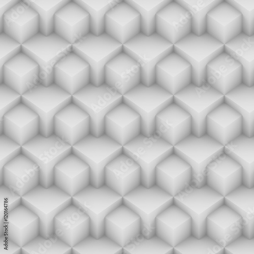 Fototapeta Naklejka Na Ścianę i Meble -  interleaved white cubes