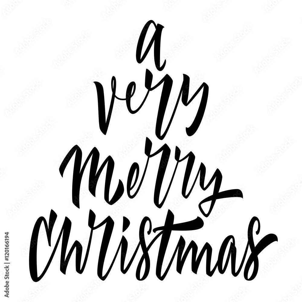 Fototapeta premium Merry Christmas. Lettering
