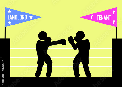 landlord versus tenant; icon