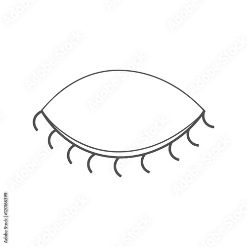 A minimalist digital illustration of a eye icon in vector eps 10 format for creative design