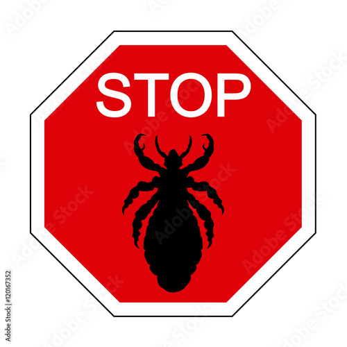Stop sign for lice