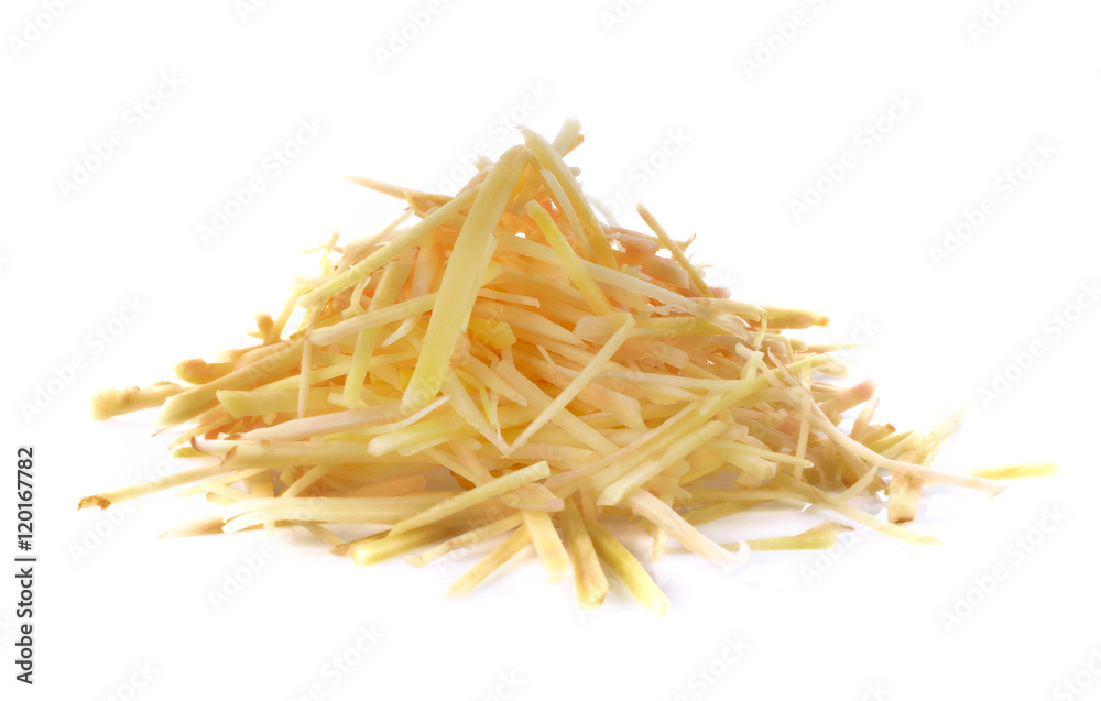 ginger slices on white background ginger slices on white background