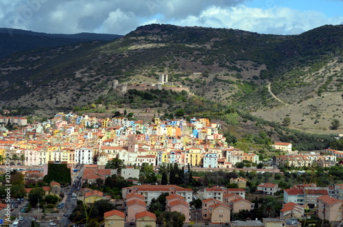 Bosa Colorfull houses in Sardinia Italy Europe