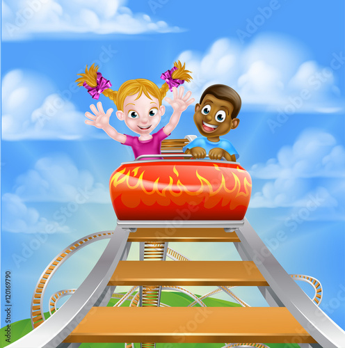 Amusement Park Roller Coaster