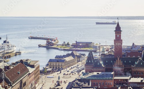 Foto Aerial view of the beautiful Helsingborg