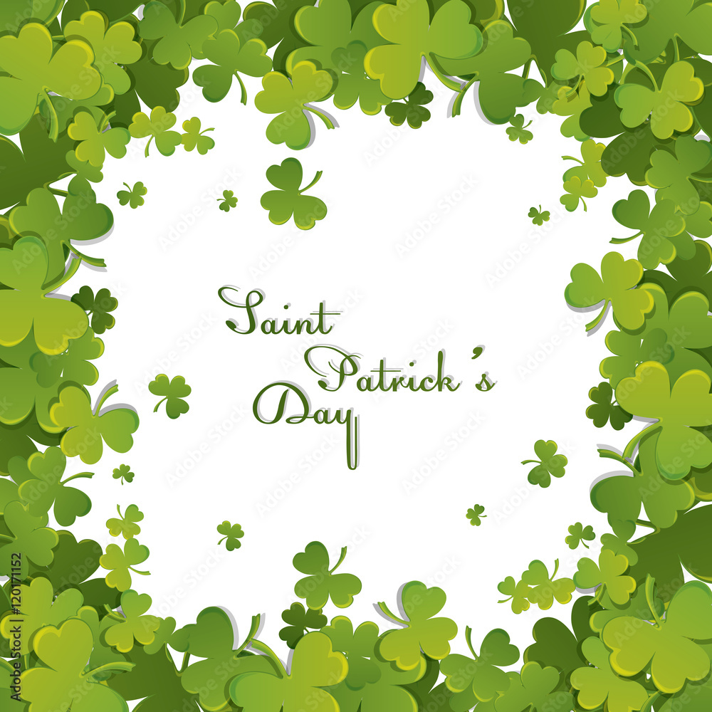 Print with Shamrock for St. Patrick's day Print with Shamrock for St. Patrick's day