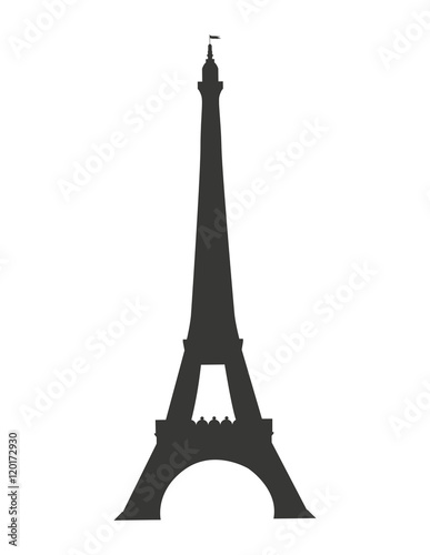 tower eiffel paris isolated icon vector illustration design