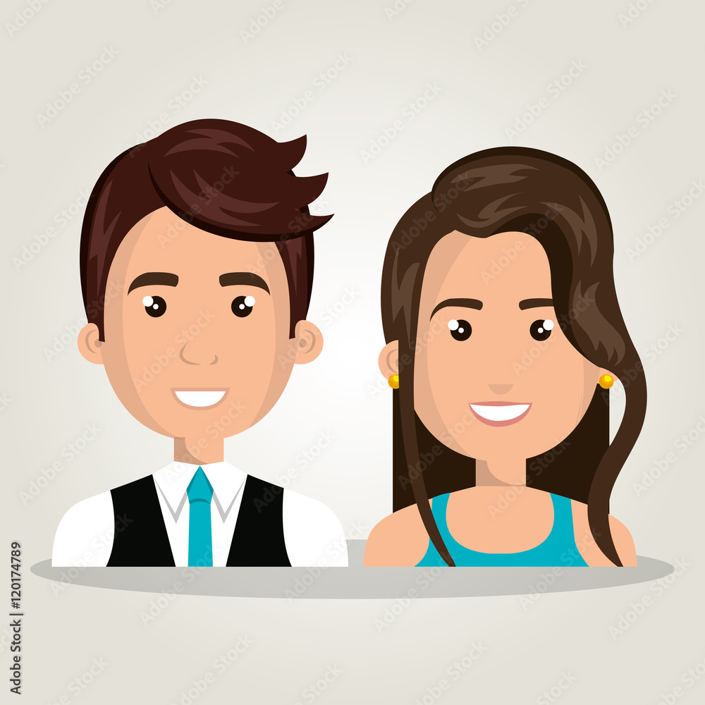 cartoon man woman isolated vector illustration eps 10 cartoon man woman isolated vector illustration eps 10