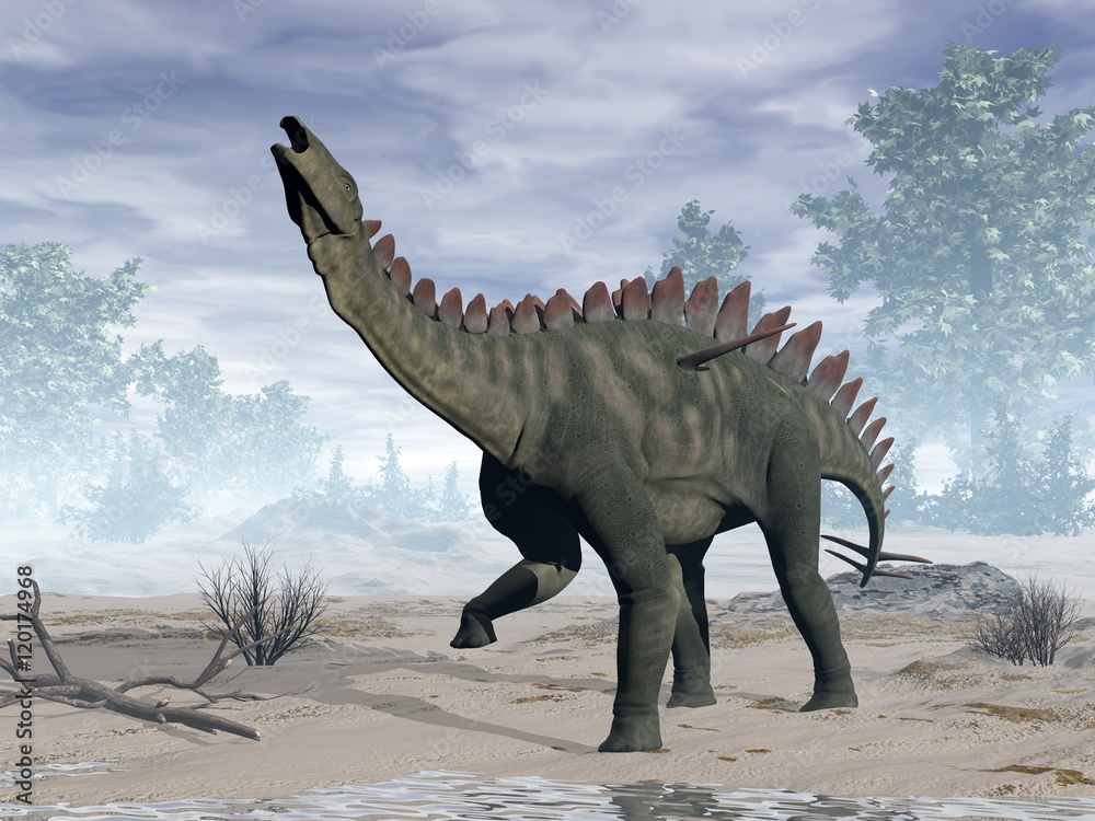Fototapeta premium Miragaia dinosaur - 3D render