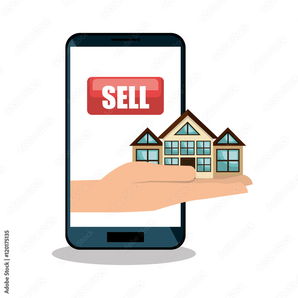 Fototapeta premium smartphone shopping e-commerce isolated vector illustration eps 10