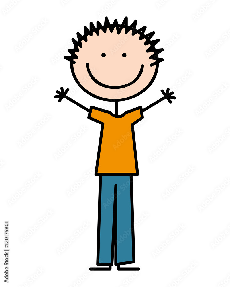 little boy cute character vector illustration design little boy cute character vector illustration design