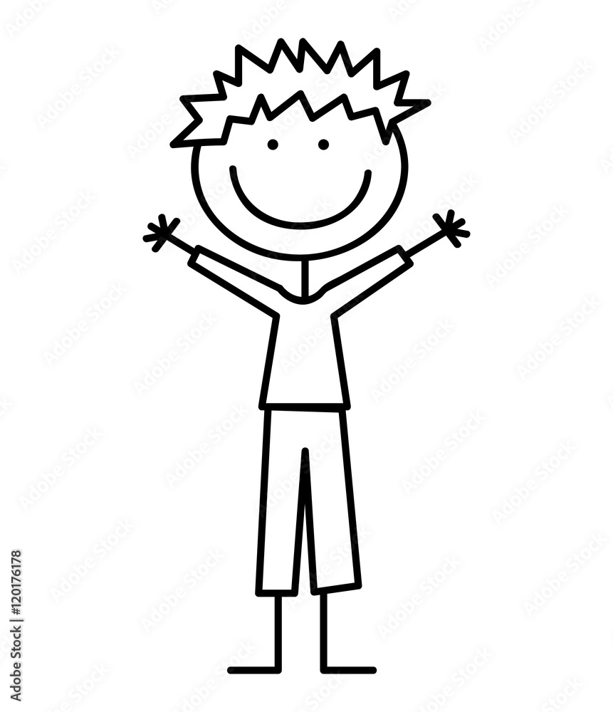 little boy cute character vector illustration design little boy cute character vector illustration design