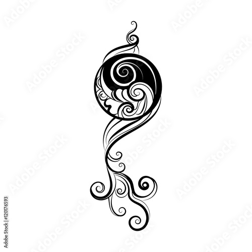Ying yang decorative symbol