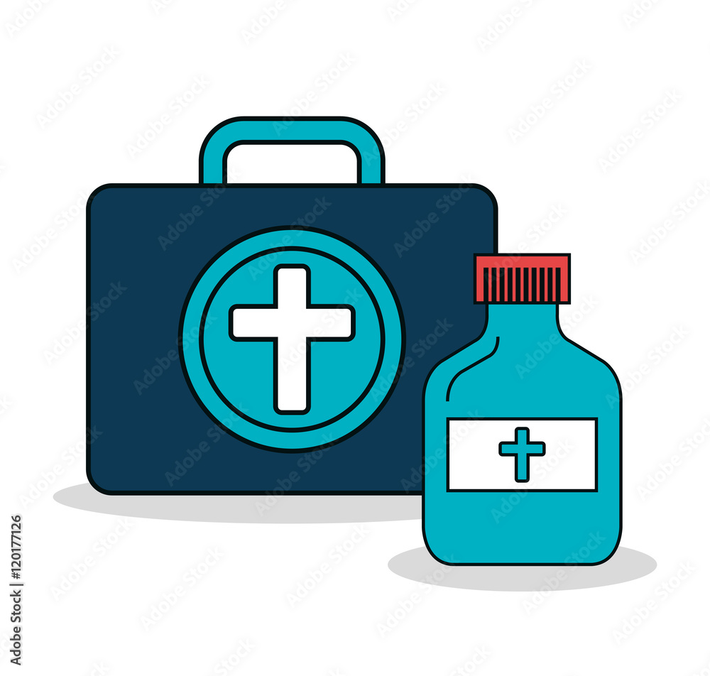 set first aid kit services medical isolated vector illustration eps 10 set first aid kit services medical isolated vector illustration eps 10