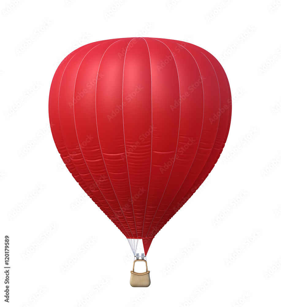 Obraz premium Hot air red balloon isolated