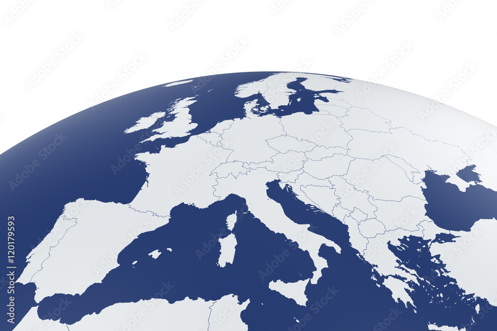 Fototapeta Mapa Europy Kula ziemska