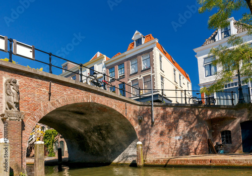 Utrecht. Old city canal. photo