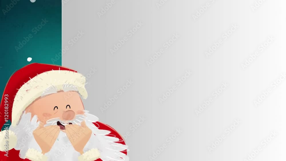 Santa Claus en navidad riendo anuncio