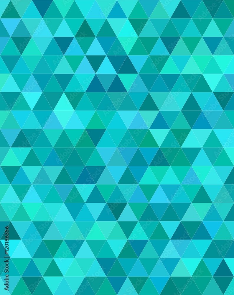 Teal triangle mosaic background design Teal triangle mosaic background design