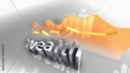 Wallpaper Mural Computer generated, Wealth growing chart.	 Torontodigital.ca