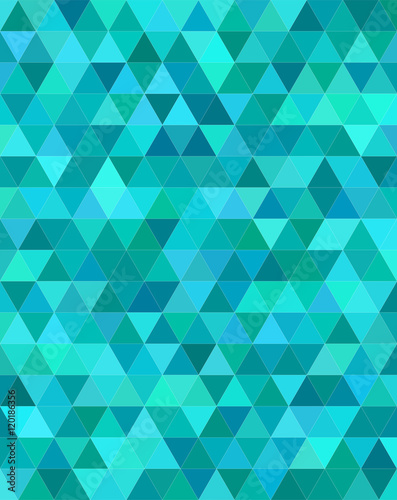 Teal triangle mosaic background design