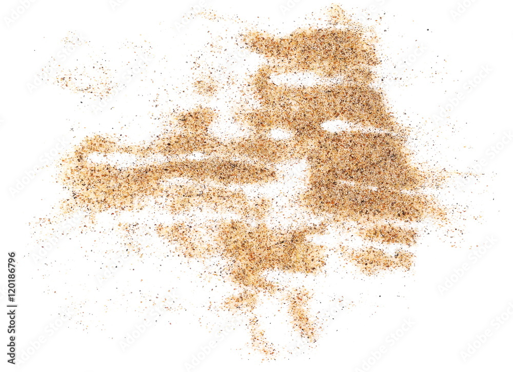 Fototapeta premium pile sand isolated on white background