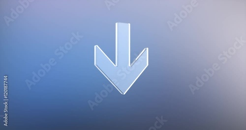 Wallpaper Mural Animated Arrow Down Glass 3d Icon Loop Modules for edit with alpha matte 
 Torontodigital.ca