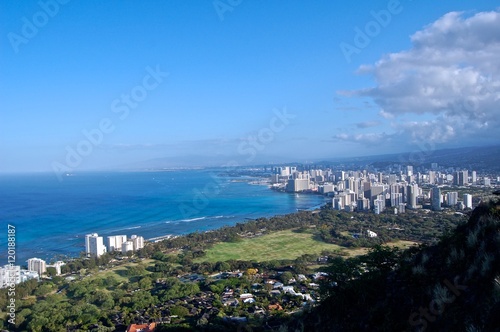 Fototapeta Naklejka Na Ścianę i Meble -  View from atop a mountain in Hawaii 