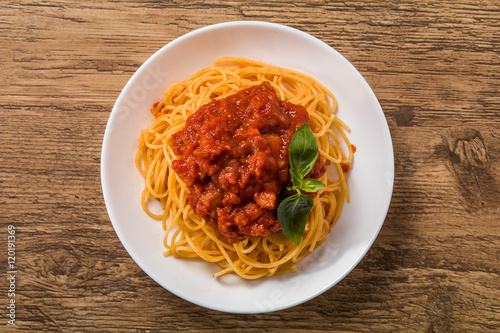 イタリアンパスタ　 アマトリチャーナ　 Spaghetti All'Amatriciana
