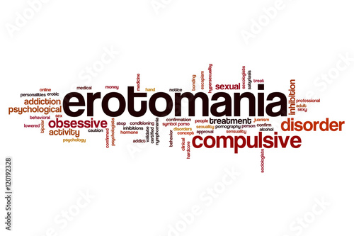Εκτύπωση καμβά Erotomania word cloud