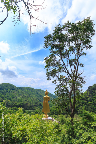 Buddha statue in thai temple northern thailand.