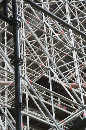 vertical image of construction scaffolding 