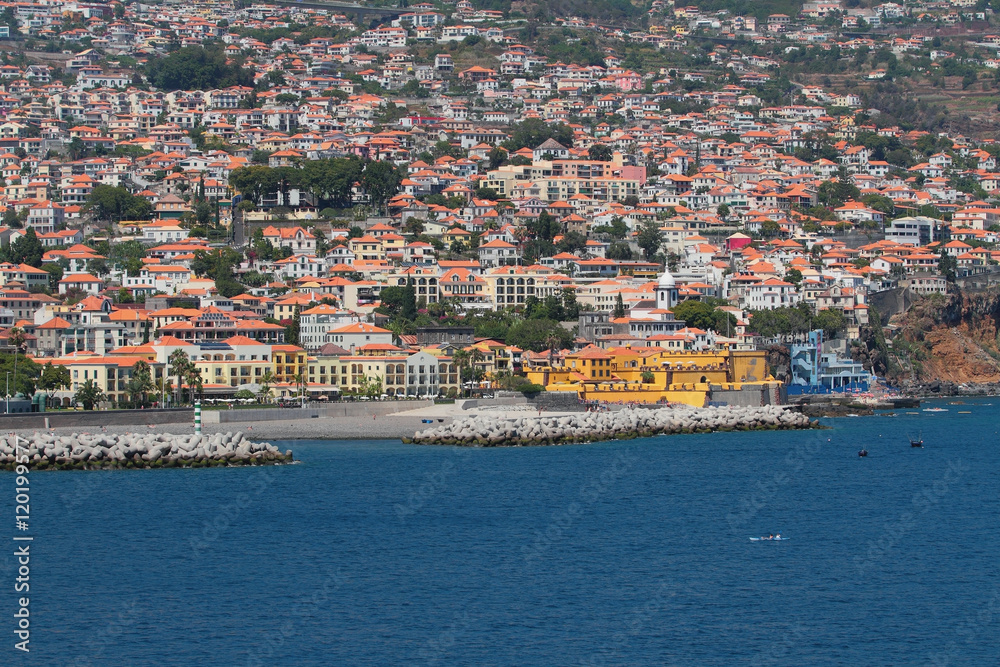 City on sea coast. Funchal, Madeira, Portugal