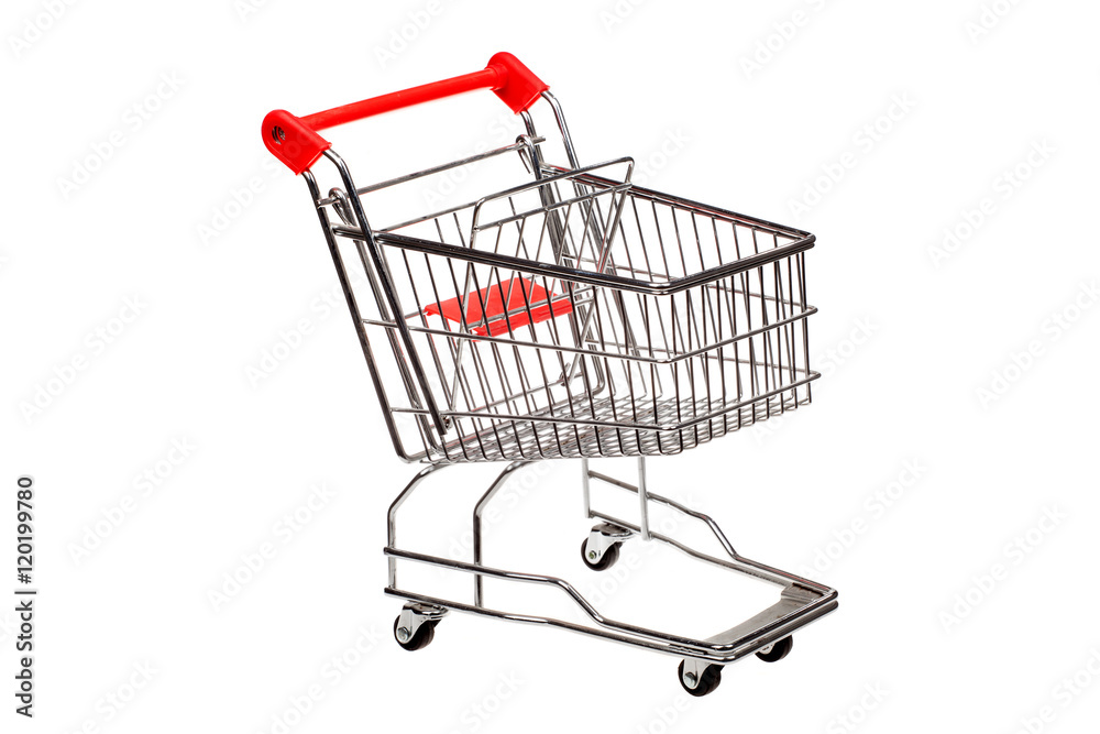 Shopping cart, isolated on white Shopping cart, isolated on white