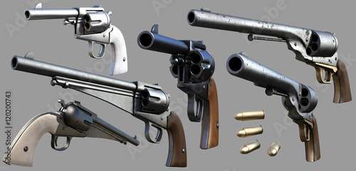 Tableau sur toile Cowboy guns