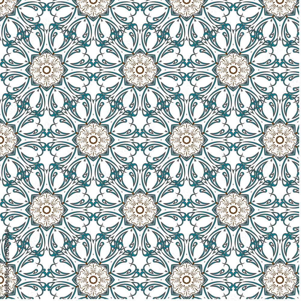 Abstract vector flower pattern, illustration