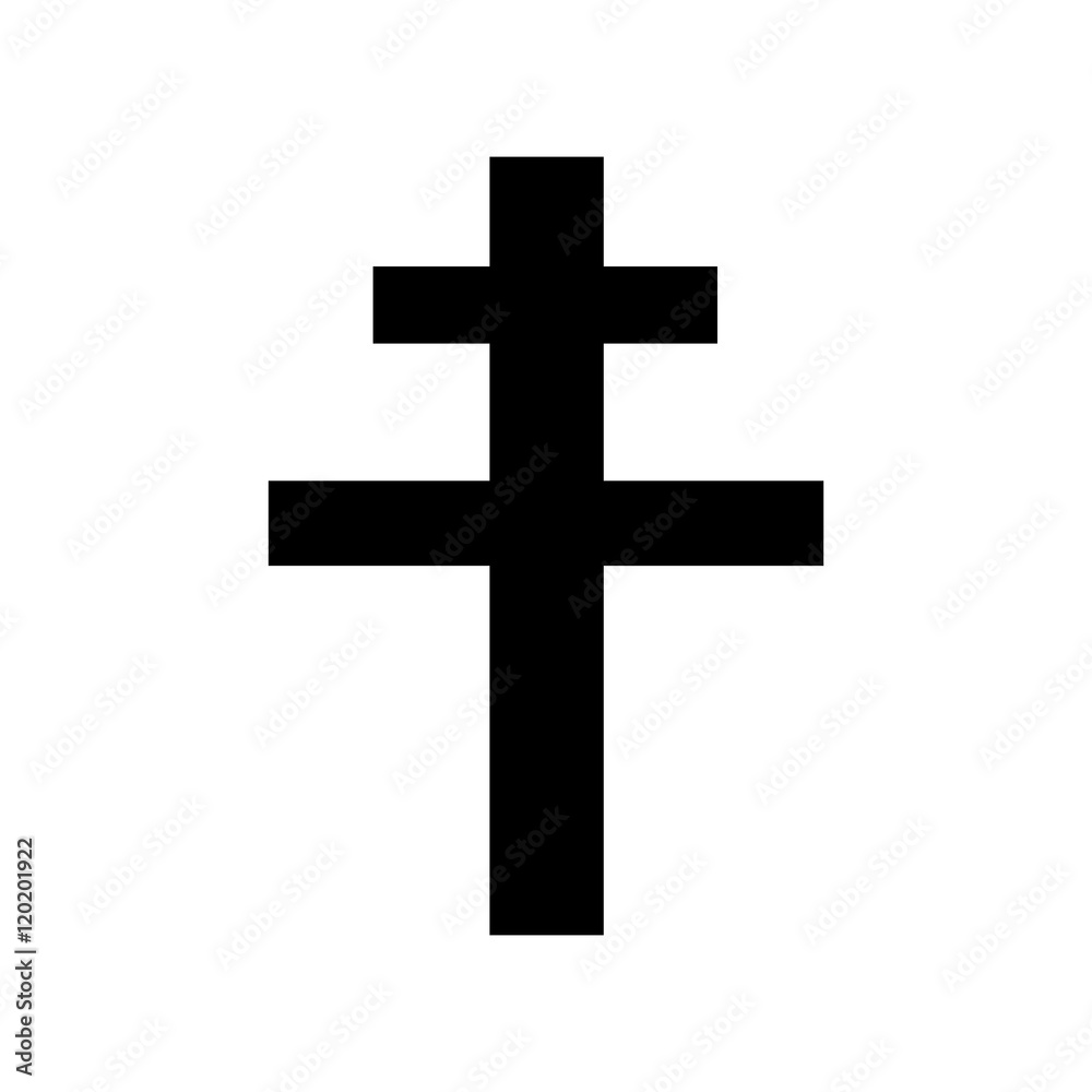 Cross Icon. Religion symbol. Vector illustration