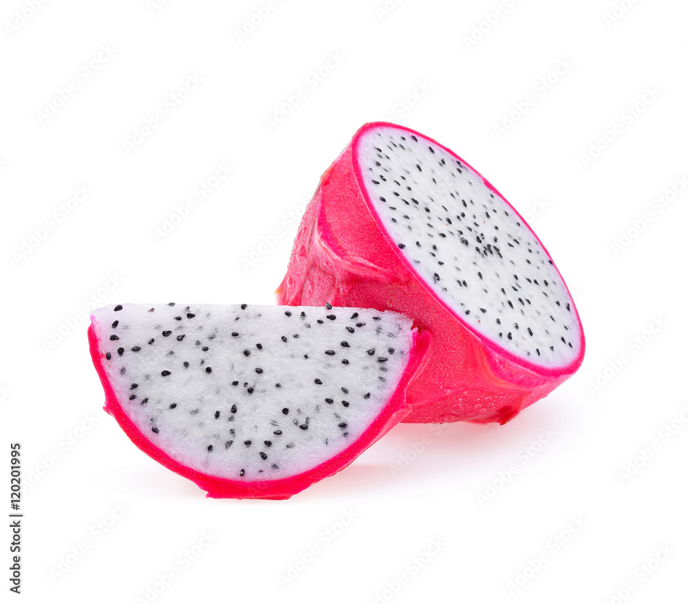 dragon fruit on white background dragon fruit on white background
