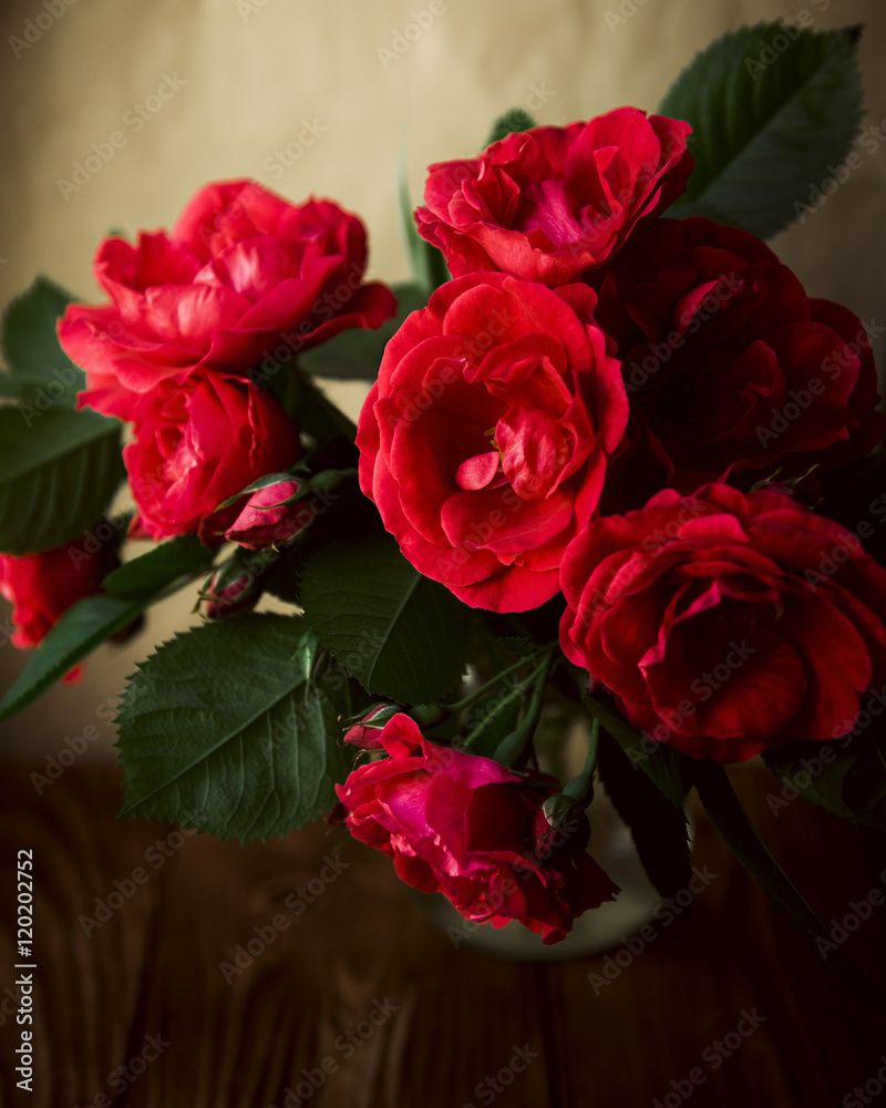 Bouquet of roses in a vase Bouquet of roses in a vase