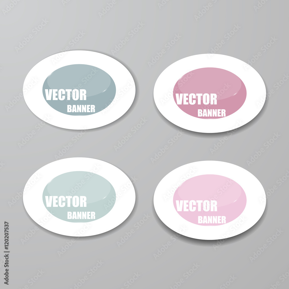 Vector infographic origami banners set